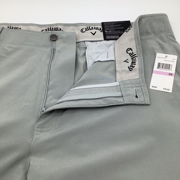 Callaway Mens Opti Stretch Golf Shorts Gray Size 38 NWT - Picture 4 of 9
